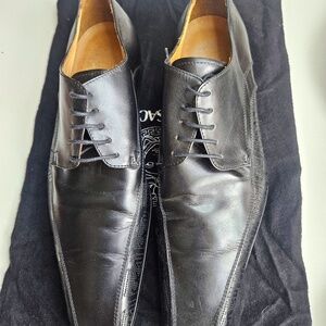 Vintage Versace Men's Black Leather Dress Shoes